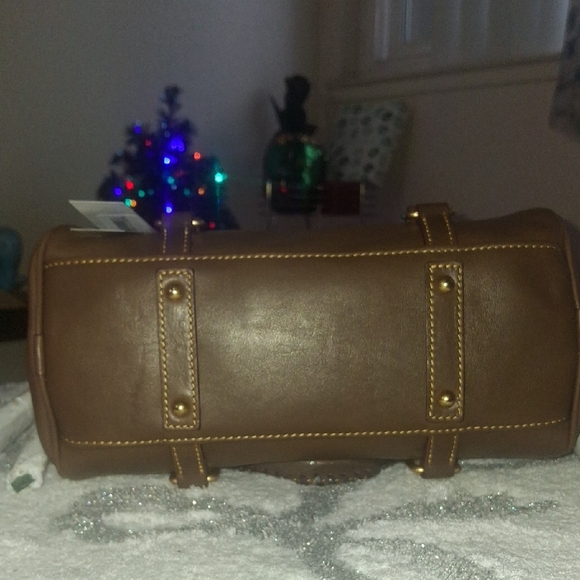 Dooney & Bourke Florentine Leather "Mini" Satchel Color Elephant - Picture 4 of 8